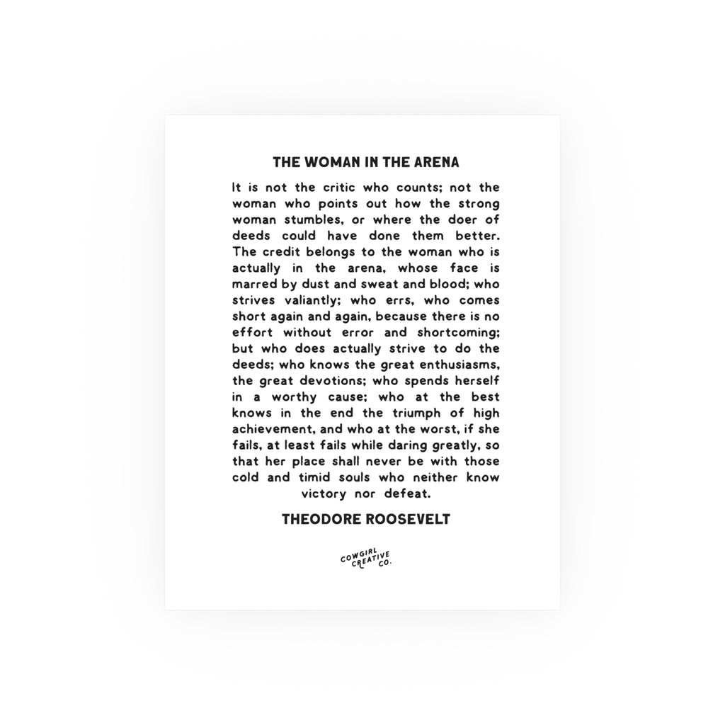 The Woman in the Arena Print or Poster